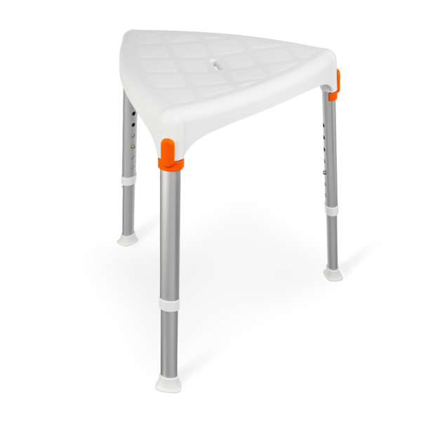 Κάθισμα Μπάνιου Αλουμινίου Τρίγωνο Αδιάβροχο SuperOrtho White